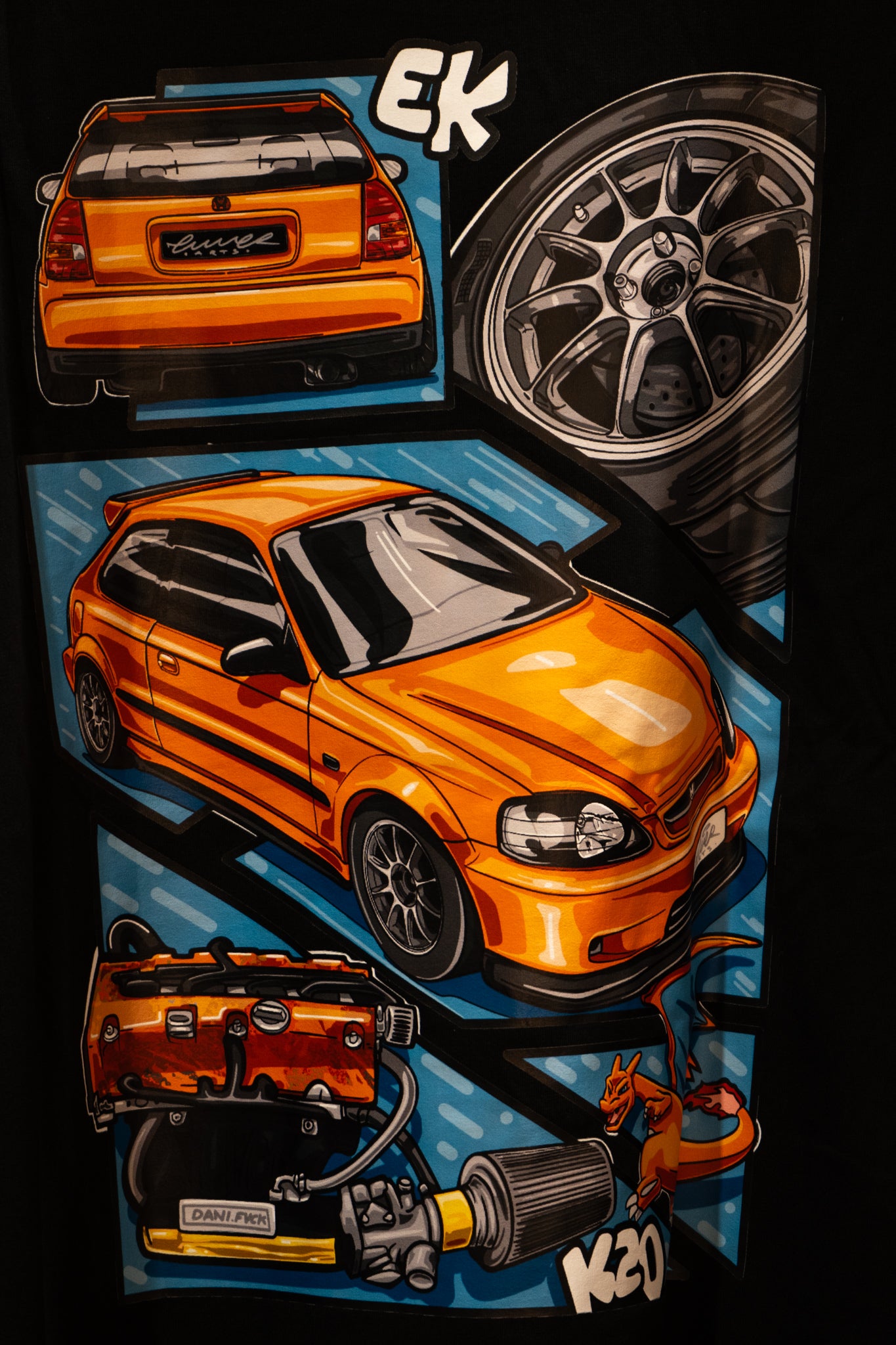 STICKER CIVIC NARANJA – EDICIÓN DANIFVCK